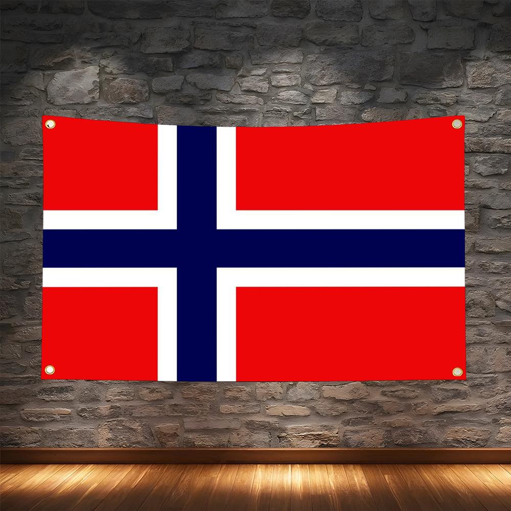 Retro Gaming Banner - 1 adet ünlü norveç bayrakları Retro