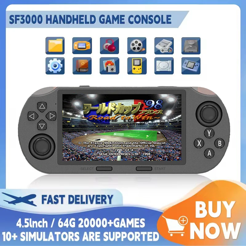 Retro Gaming Gameboy - SF3000 Taşınabilir Elde Taşınabilir Oyun Oyuncu