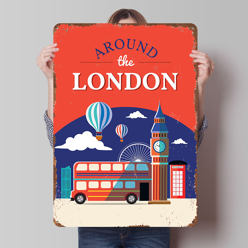 Retro Gaming In London - Londra Seyahat Metal Posteri Özel Duvar