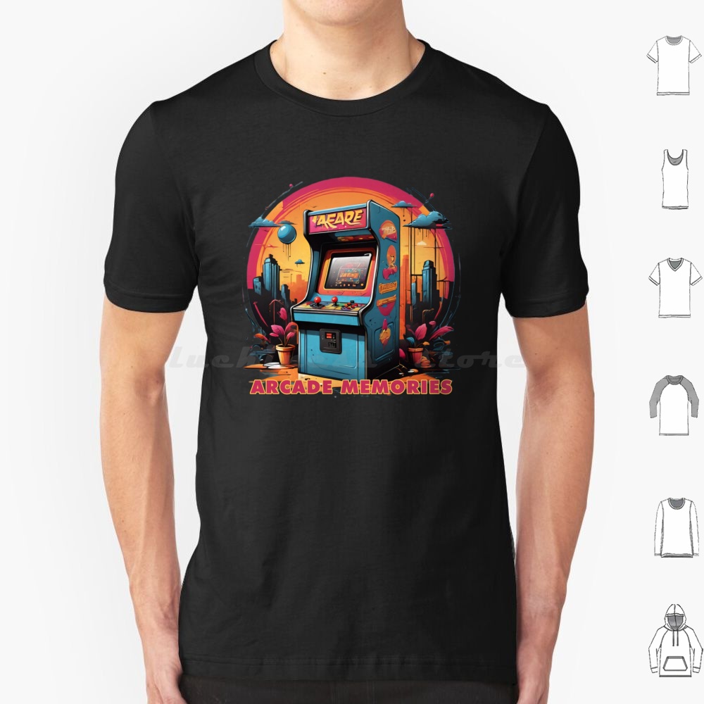 Retro Gaming Gamestop - Arcade Memories-Arcade T Shirt Pamuk Erkek