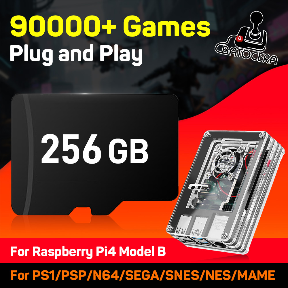 Retro Gaming Style - Raspberry Pi4 Model B için 90000+