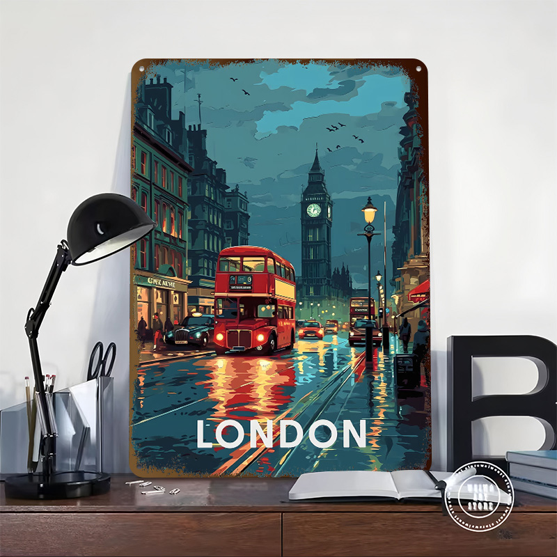 Londra Big Ben Teneke Levha Po - Retro Gaming In London incelemesi ve fiyatı