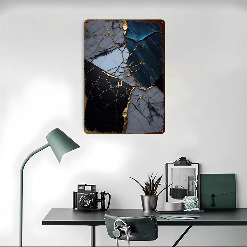 Soyut Mermer Kintsugi Posteri  - Retro Gaming Gifts For Men incelemesi ve fiyatı
